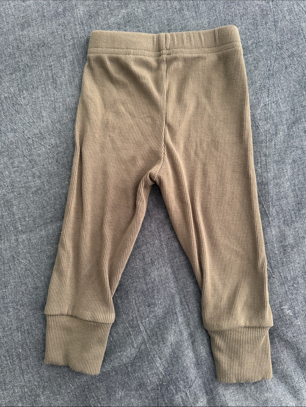 Little Bipsy Ribbed Leggings in Olive
